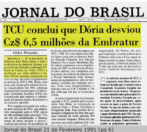 JOÃO DORIA FICOU MILIONÁRIO DEPOIS DE ASSUMIR A EMBRATUR NO GOVERNO DO SARNEY